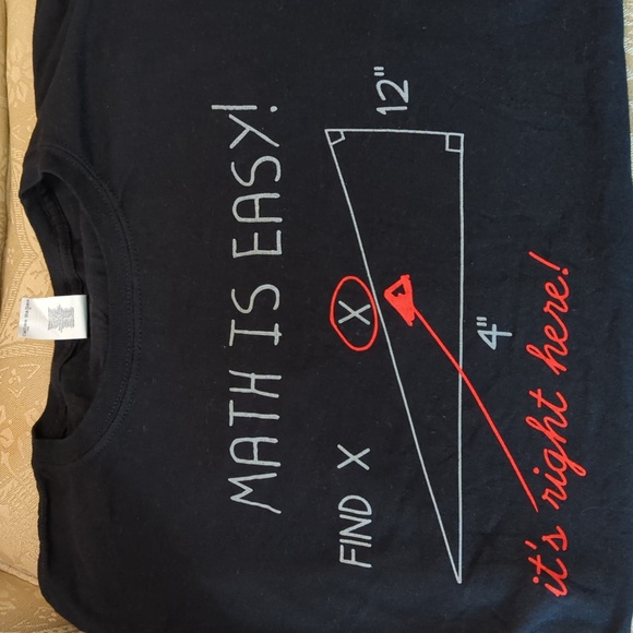 Gildan Other - 2XL Unisex Math Is Easy Black Tshirt